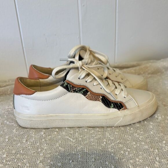 MADEWELL Sidewalk Low Top Snake Embossed Wave Edition Sneakers Shoes Women's 7 - Picture 2 of 12